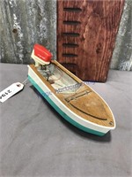 Langcraft wood toy boat, electric motor