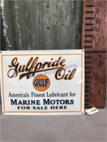 Gulfpride Oil enamel sign