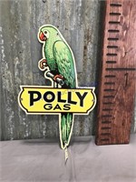 Polly Gas tin sign