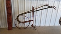 Old walking plow - iron handles