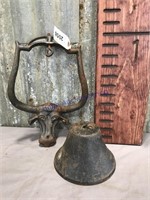 Small dinner bell w/ cow frame
