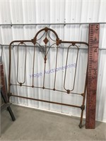 Iron bed headboard, approx 53" wide