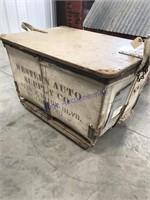 Western Auto Supply Co parts tote on wheels