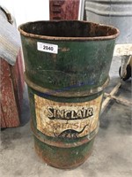 Sinclair Greases barrel/waste can