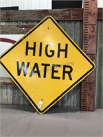 High Water road sign