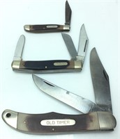3 OLD TIMER POCKET KNIVES