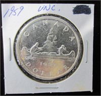 RCM 1959 Uncirc. Silver Voyaguer $1 Coin