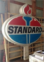 Double sided lighted Standard roadside sign