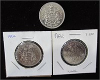 3 pcs RCM .50c Coins 1969 / 1982