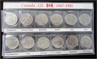 RCM CAD .25c Provincial Quarter Coin Set
