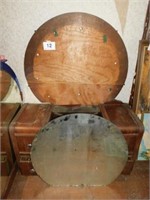 Vintage  drawer vanity with round mirror (matches