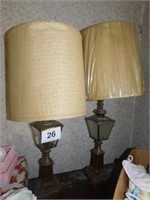 Pair of lamps with shades