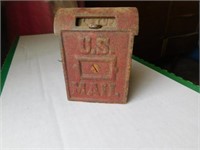 Cast iron U.S. Mail bank