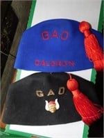 Gao hats: black with red tassel & Viking emblem -