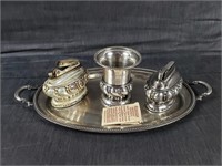 Cigarette Holder tray and Lighters
