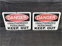 Danger Tin Signs