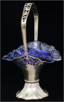 Austrian Silver & Cut Glass Basket
