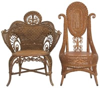2 Natural Wicker Chairs