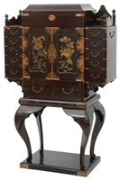 Japanese Lacquer Cabinet On Stand