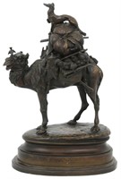 After T. Hingre Bronze Camel Sculpture