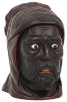 English Carved Blackamoor Head Humidor