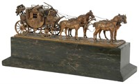 Carl Kauba Bronze Stagecoach & Four Horses