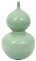 12 in. Chinese Double Gourd Celadon Vase
