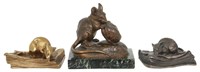 3 Bronze Mouse Sculptures