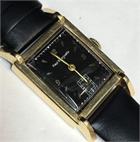 Paul Breguette Tank Wrist Watch, 14k Gold