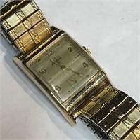 Elgin Deluxe Tank Style 10k Gold Filled Watch