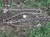 Heavy Duty Log Chain - 17 Ft. Long w/Hooks on