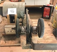 Electric Belt Driven Home Made Grinding Wheel