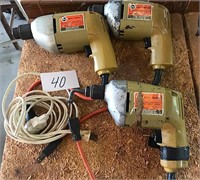 Group Lot of 3 Black & Decker Electric Drills 2