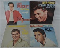 Lot Of Elvis 45RPM Records Picture Covers