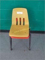 (2) Metal and Plastic Student Chairs