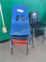 (6) Metal and Plastic Student Chairs