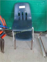 (2) Metal and Plastic Student Chairs