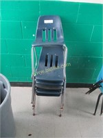 (6) Metal and Plastic Student Chairs
