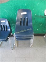 (5) Metal and Plastic Student Chairs