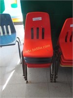 (5) Metal and Plastic Student Chairs