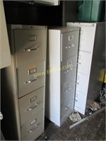 (3) Metal 4 Drawer File Cabinets.