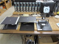 (3) Dell LCD Monitor Stands w/ Port Replicators.
