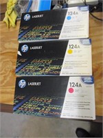 HP LaserJet Color Toner Cartridges 124A.