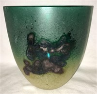 Signed Barbini Murano Art Glass Vase