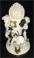 Porcelain And Gilt Decorated Figural Vase