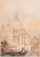 Alfred Conrade Venetian Scene Watercolor