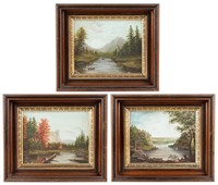 3 Small Hudson River Style Paintings