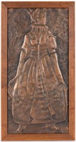 Gregory Ridley Copper Plaque, Young Woman