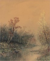 Robert Burns-Wilson Watercolor & Gouache Landscape