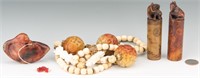3 Chinese Hardstone Items & Necklace, 4 items